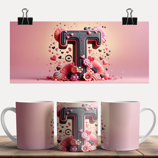 Valentine Alphabet T Mug