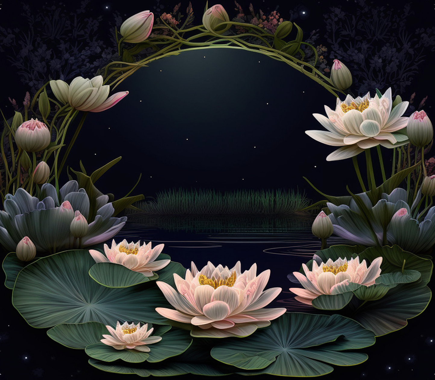 Water Lilly Pond Sipper Bottle