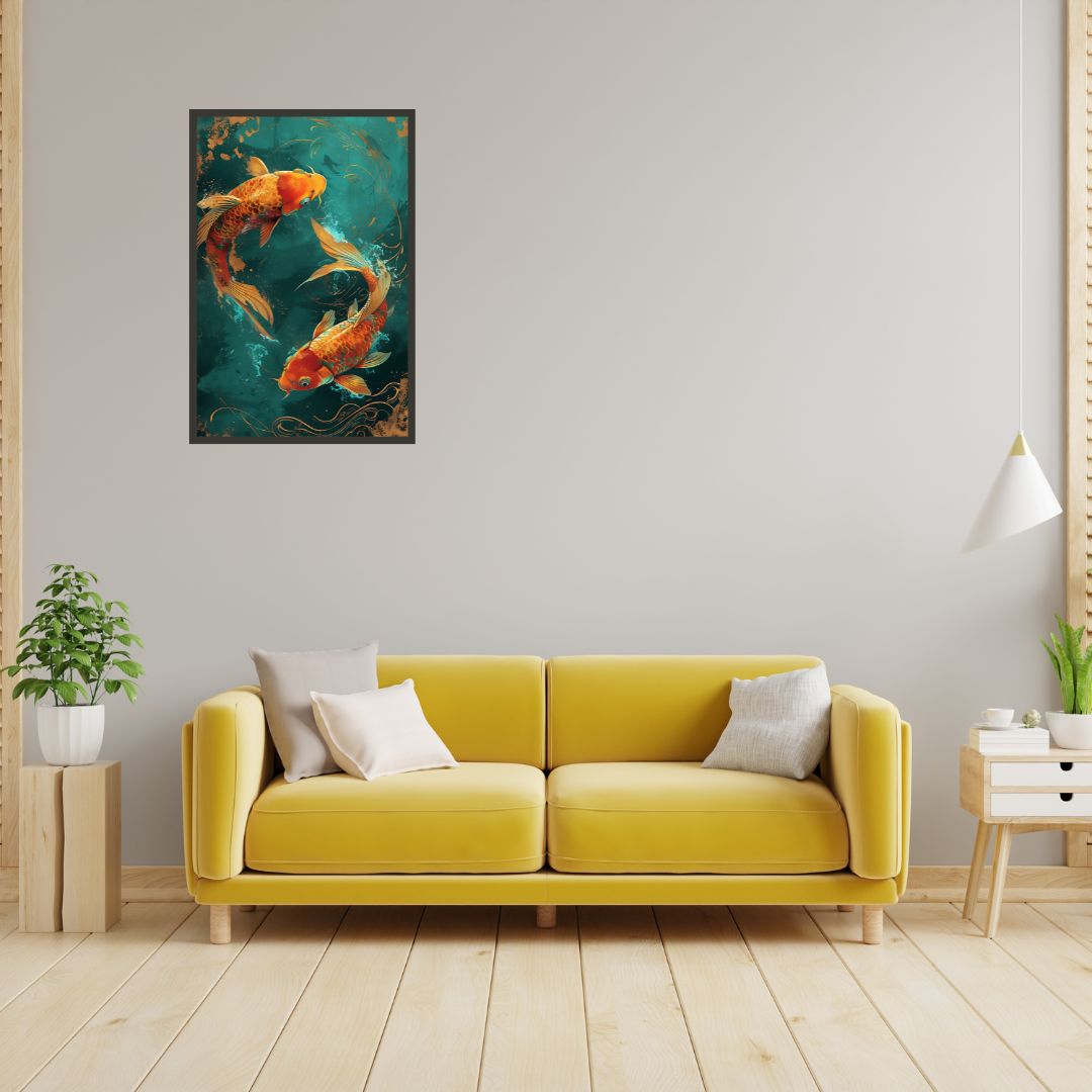 Beautiful Goldfish Painting Wall Art