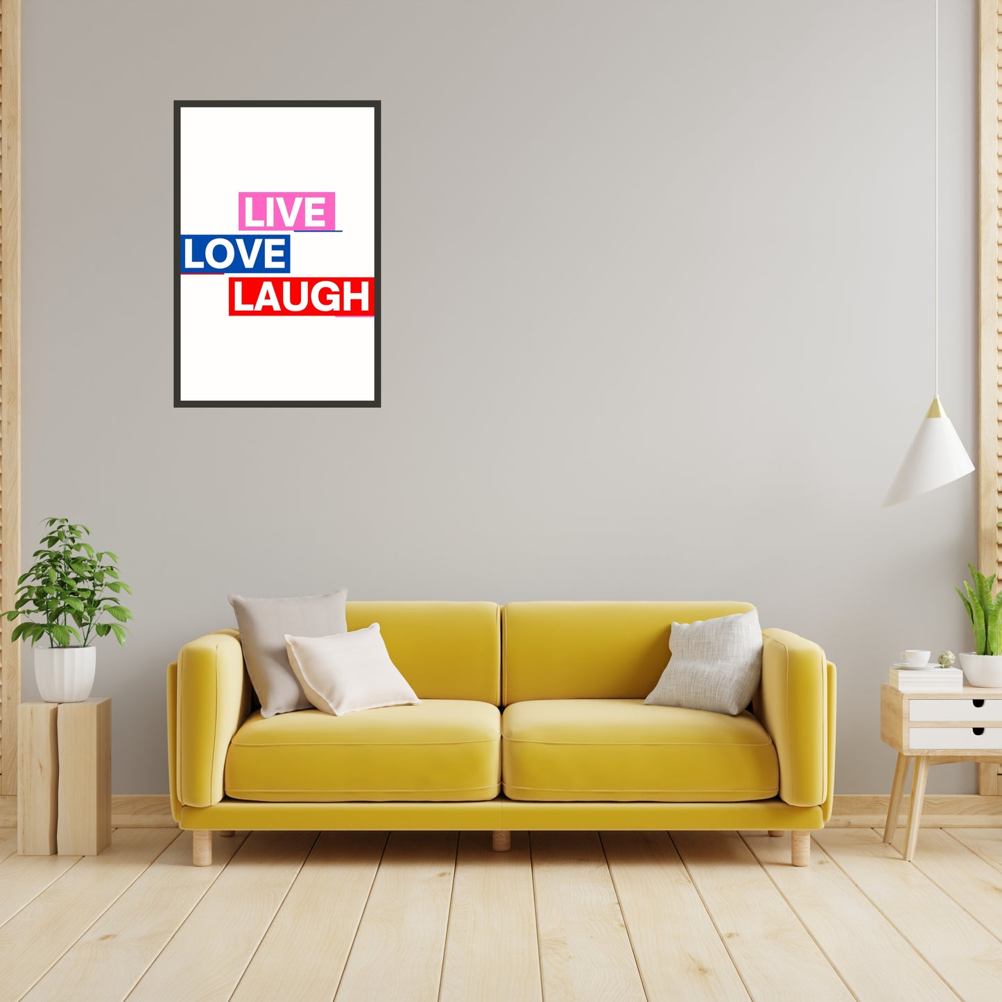 "Live, Love, Laugh" Motivational Wall Art