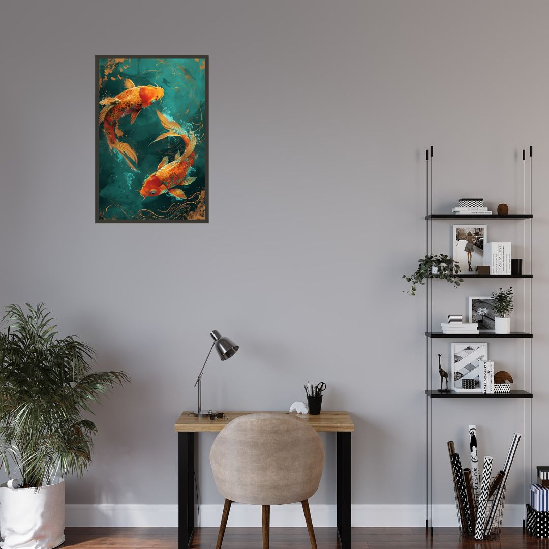 Beautiful Goldfish Painting Wall Art