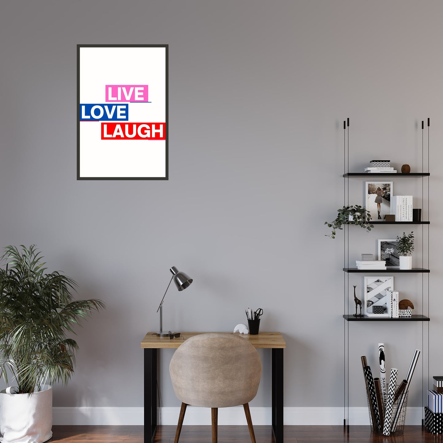 "Live, Love, Laugh" Motivational Wall Art