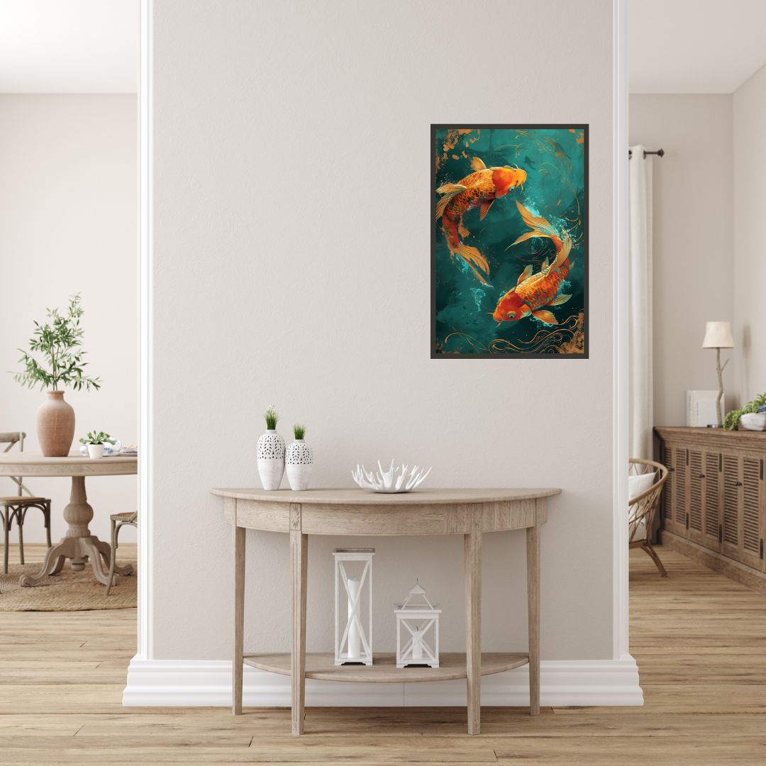 Beautiful Goldfish Painting Wall Art