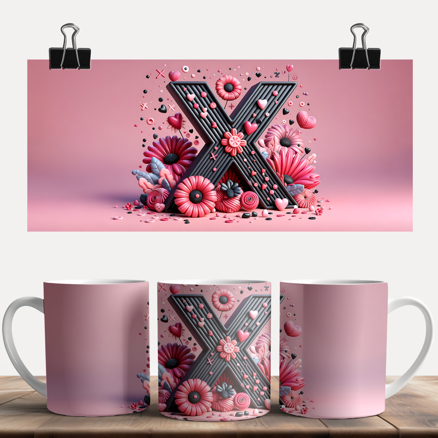 Valentine Alphabet X Mug