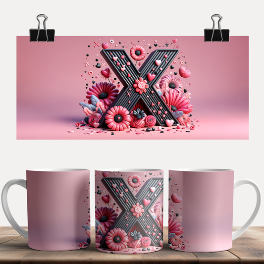 Valentine Alphabet X Mug
