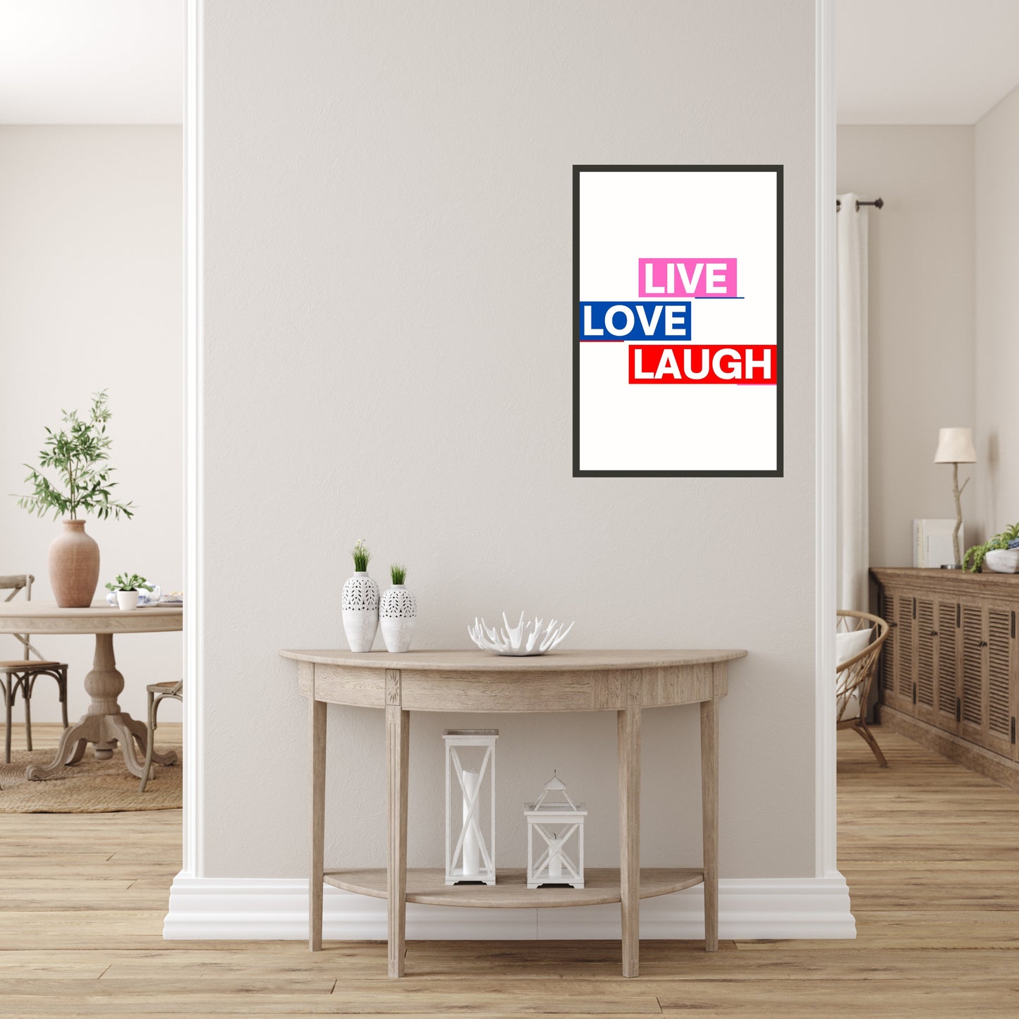 "Live, Love, Laugh" Motivational Wall Art