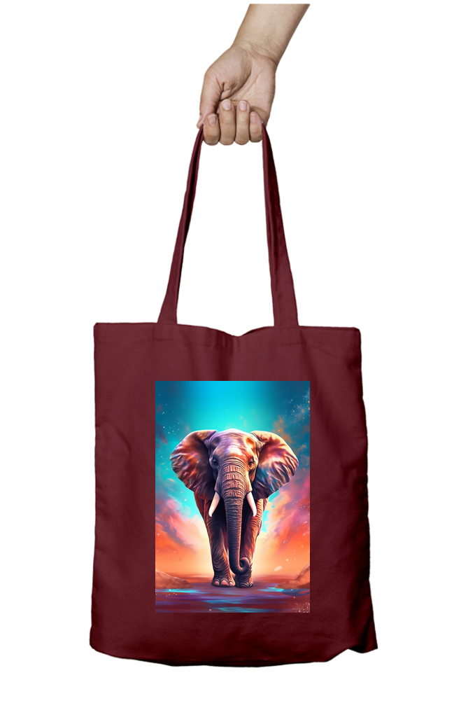 Cute Elephant Tote Bags with Zipper