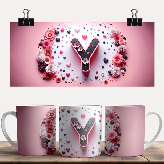 Valentine Alphabet Y Mug