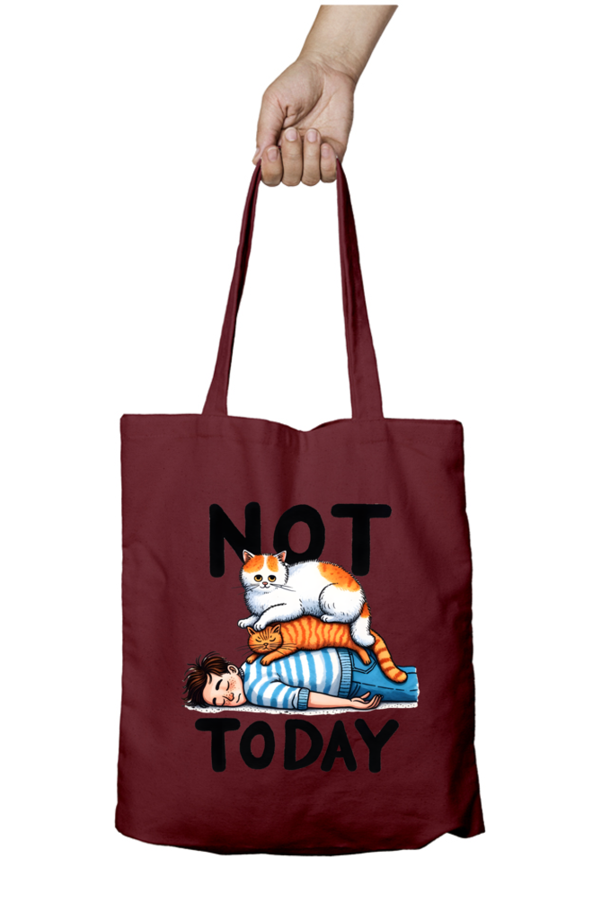 Cat with Cute Boy - Tote Bags with Zipper