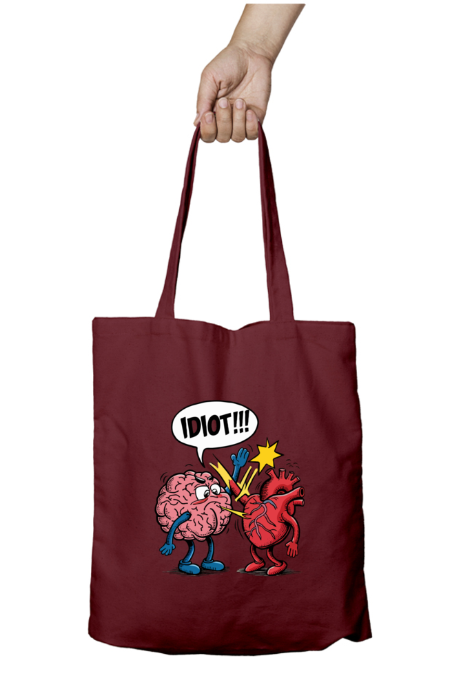Brain Arguing with Heart - Tote Bags with Zipper