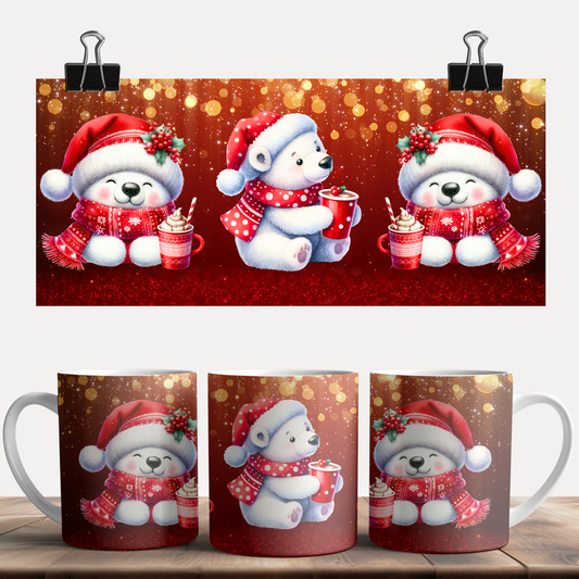 Polar Bear Christmas Mug