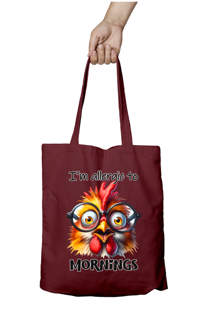 i am allergic to mornings - Tote Bags with Zipper