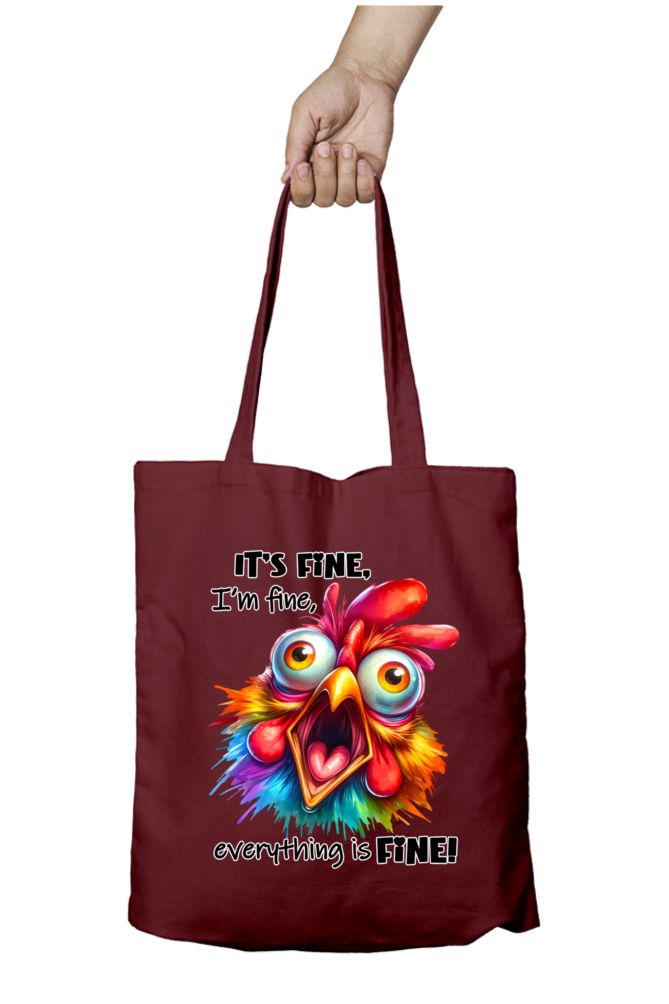 Its fine, I am Fine, Everything is Fine - Tote Bags with Zipper