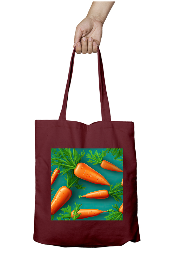 Fresh Carrot Tote Bags with Zipper