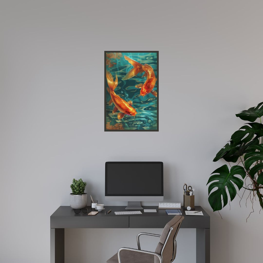 Beautiful Goldfish Painting Wall Art