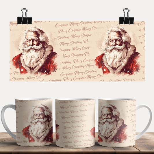 Retro Christmas Santa Mug