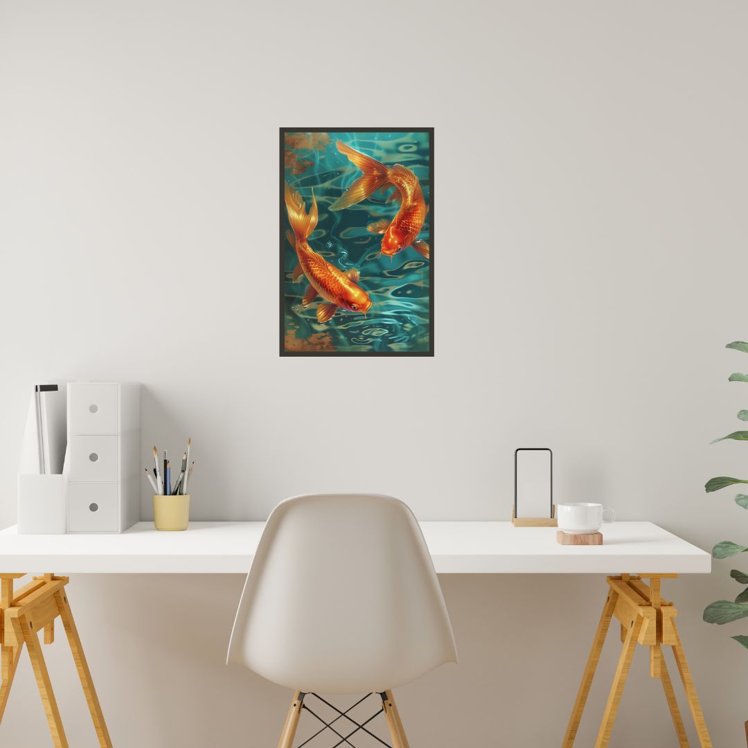 Beautiful Goldfish Painting Wall Art