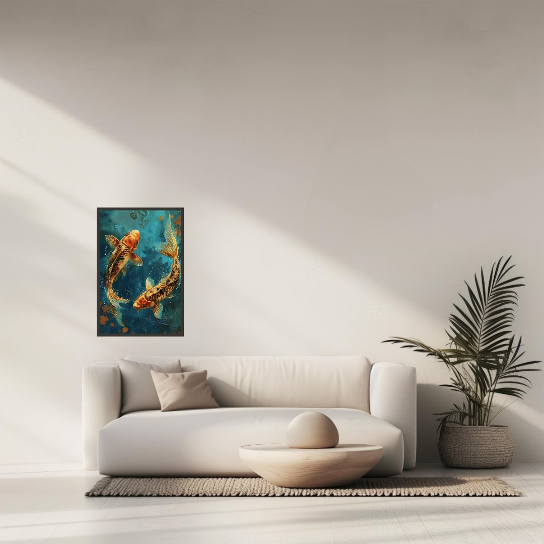 Beautiful Goldfish Painting Wall Art
