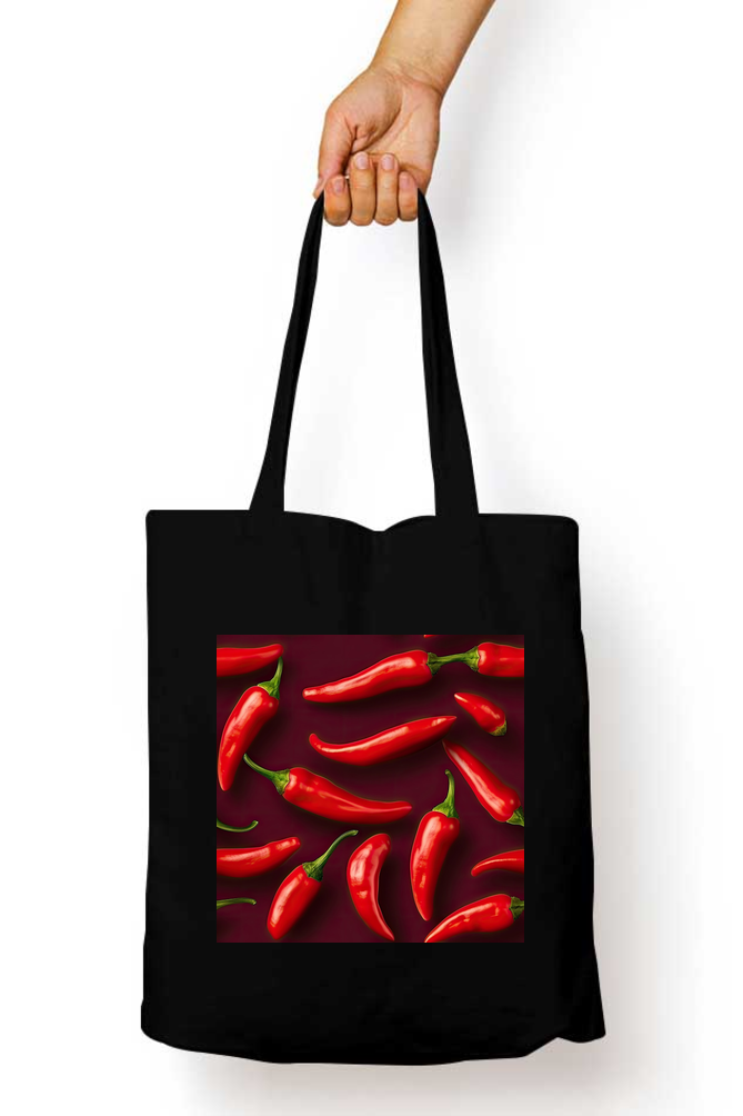 Chili pepper Tote Bags with Zipper