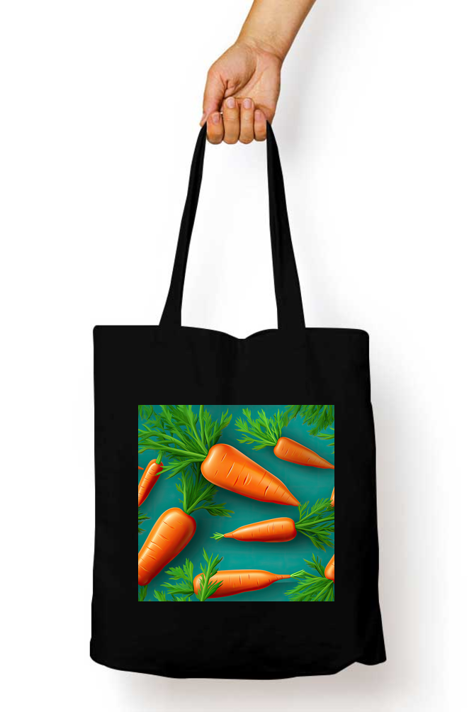 Fresh Carrot Tote Bags with Zipper