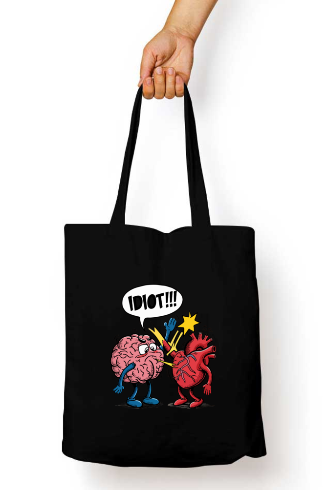 Brain Arguing with Heart - Tote Bags with Zipper