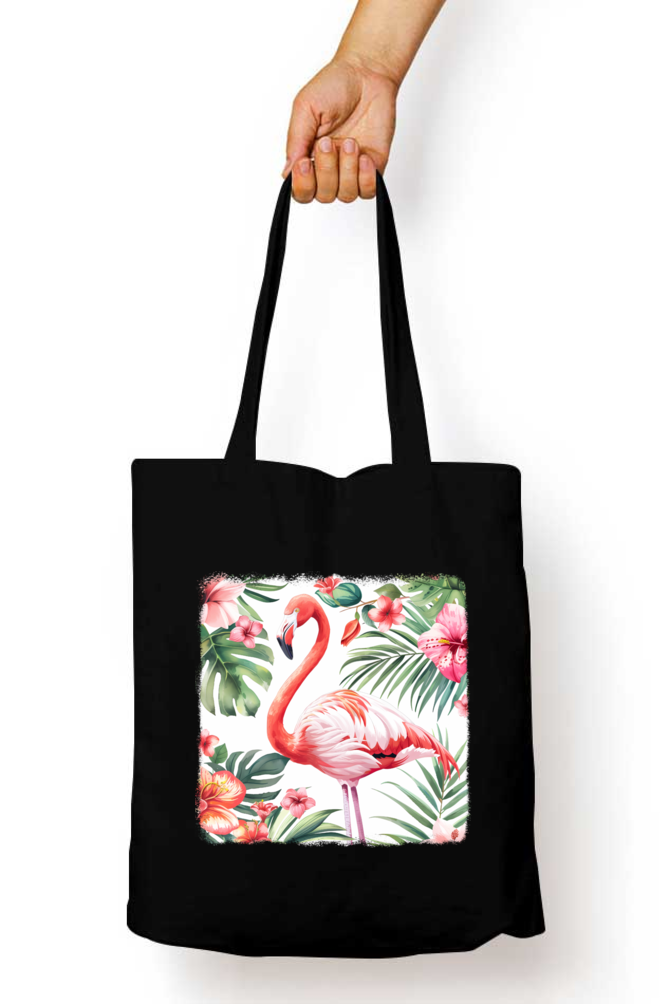 Flamingo Tote Bags with Zipper
