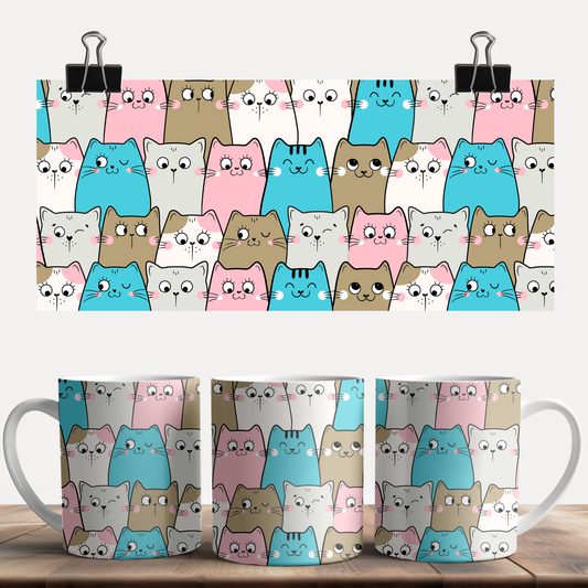 Cat doodle Pattern Mug
