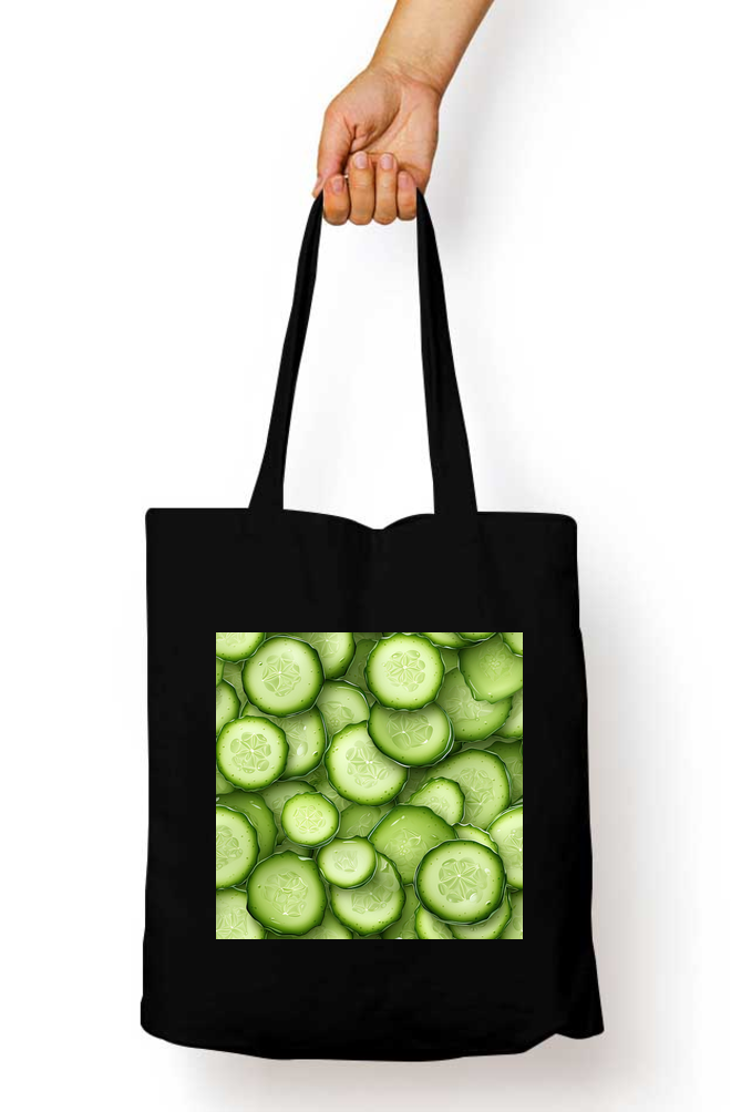 Fresh Cucumber Tote Bags with Zipper