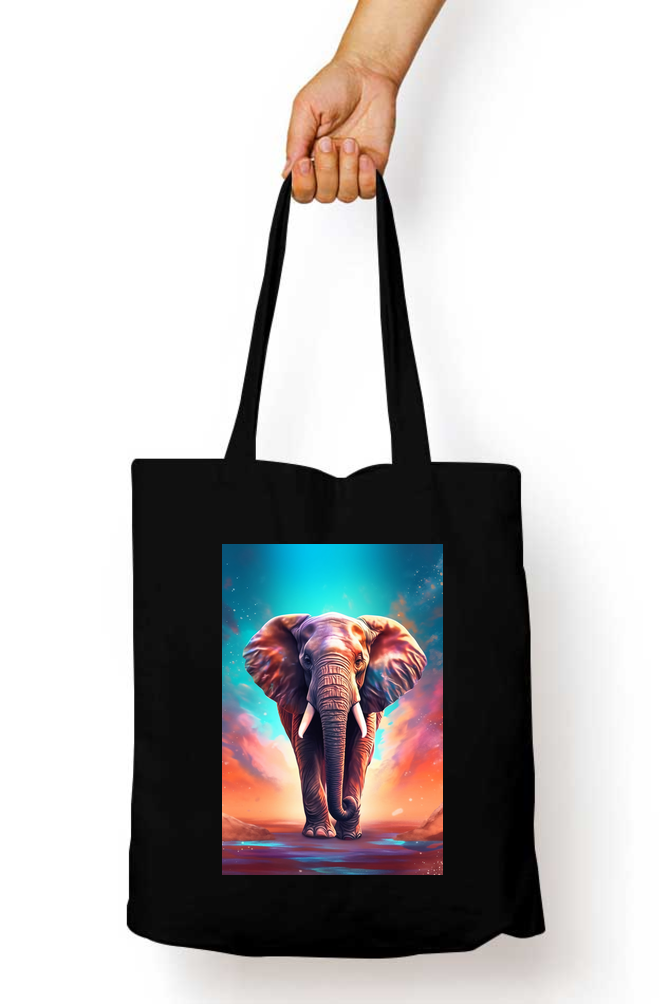 Cute Elephant Tote Bags with Zipper