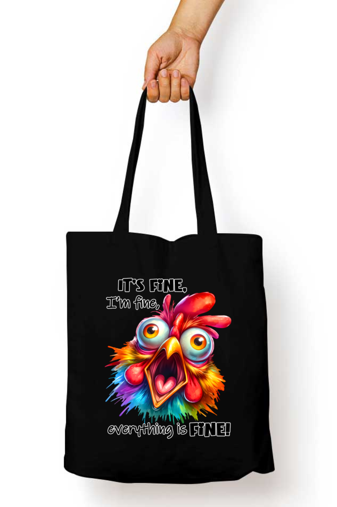 Its fine, I am Fine, Everything is Fine - Tote Bags with Zipper