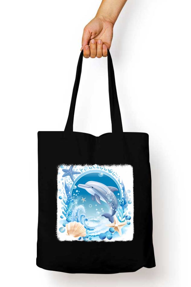Dolphin Tote Bags with Zipper