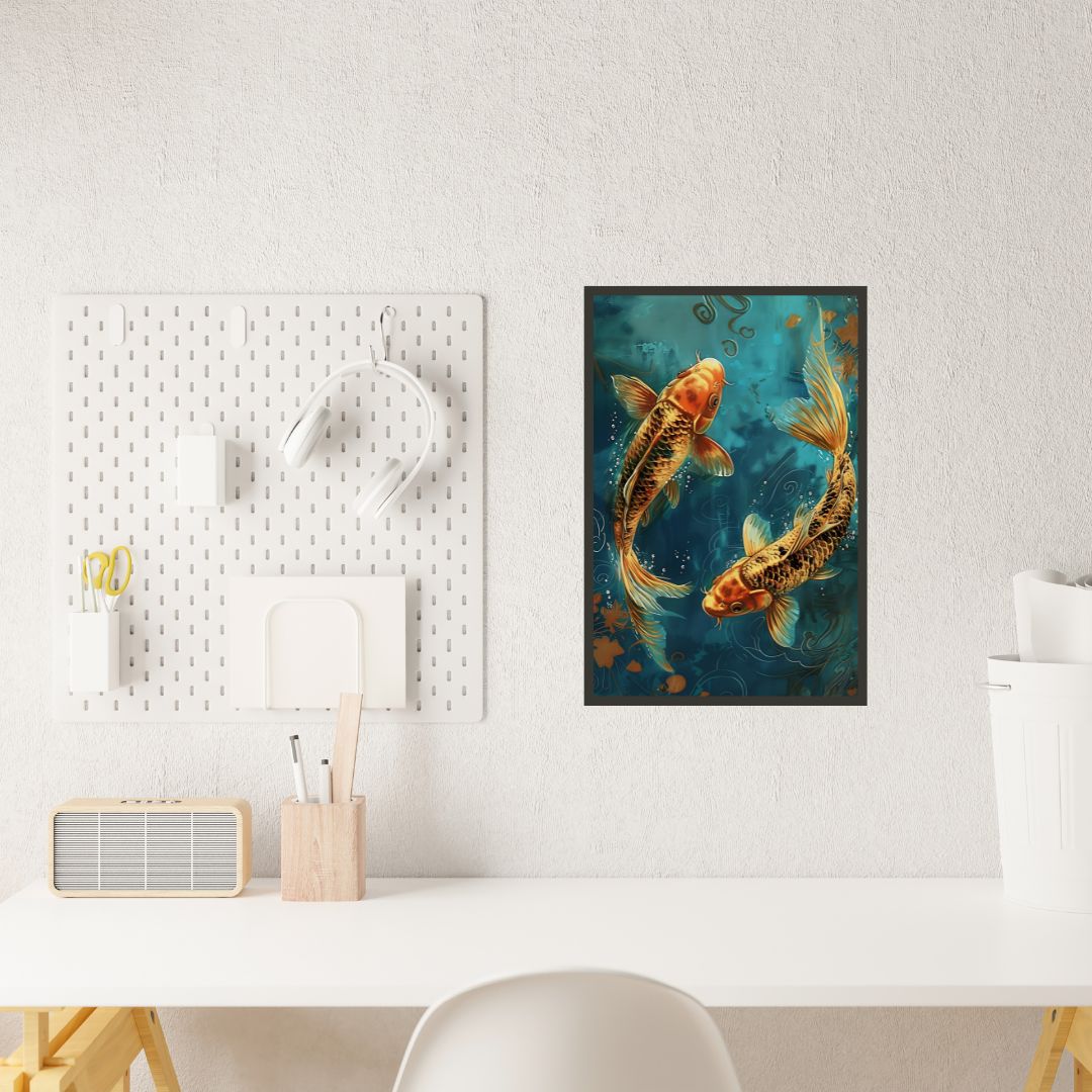 Beautiful Goldfish Painting Wall Art