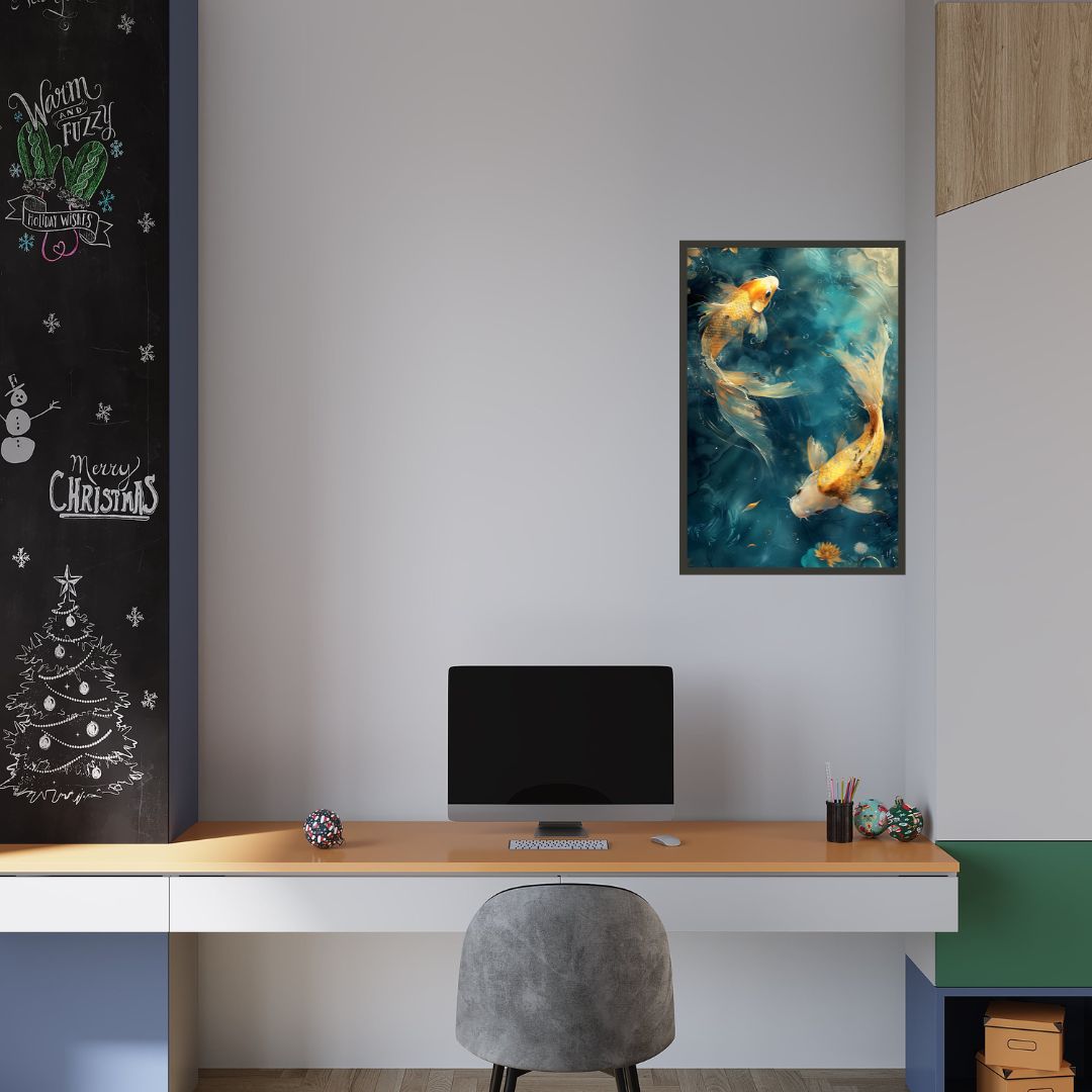 Beautiful Goldfish Painting Wall Art