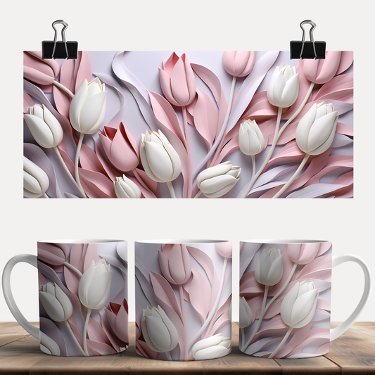 3D Tulip Flower Mug