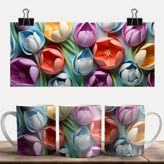 3D Tulip Flower Mug