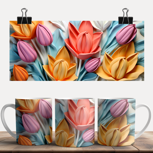 3D Tulip Flower Mug