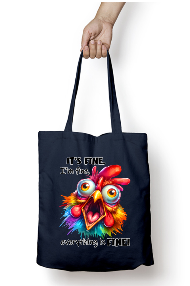 Its fine, I am Fine, Everything is Fine - Tote Bags with Zipper
