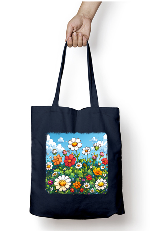 Flower Tote Bags with Zipper