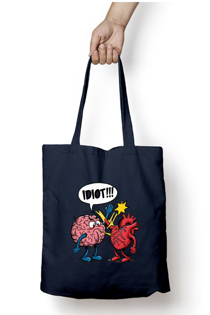 Brain Arguing with Heart - Tote Bags with Zipper