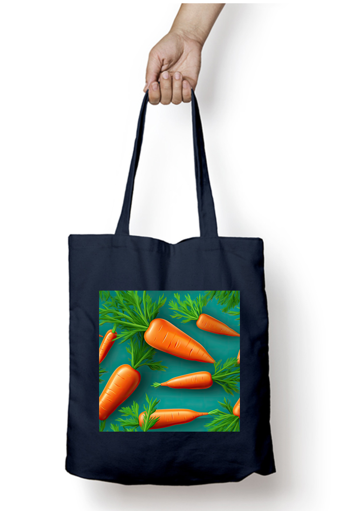 Fresh Carrot Tote Bags with Zipper