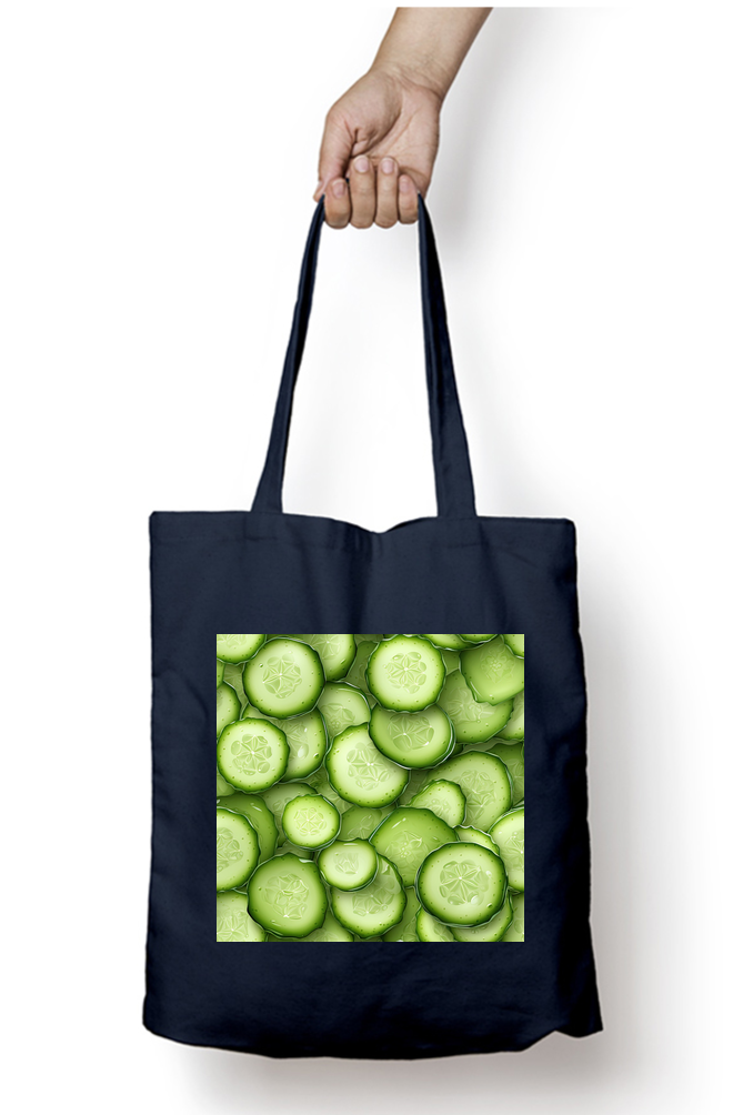 Fresh Cucumber Tote Bags with Zipper