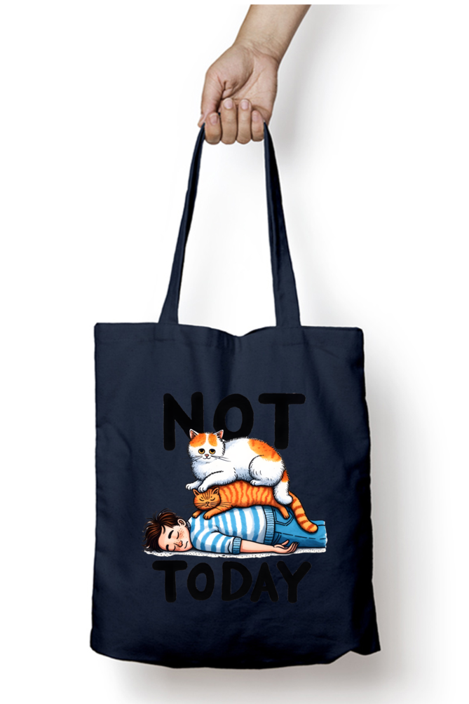 Cat with Cute Boy - Tote Bags with Zipper