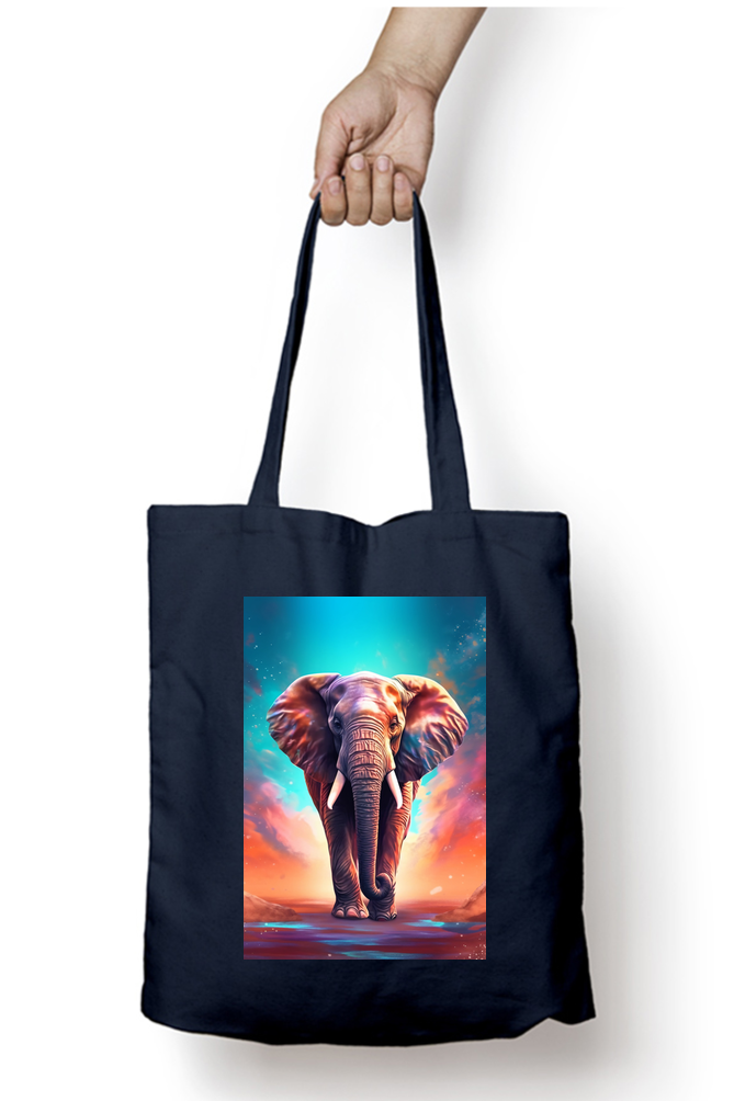 Cute Elephant Tote Bags with Zipper