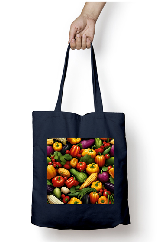 Vegetable Pattern - Tote Bags with Zipper