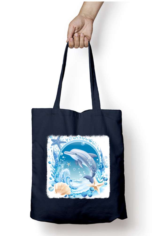 Dolphin Tote Bags with Zipper