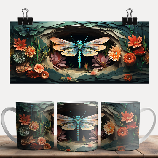 3D Dragon Fly Mug