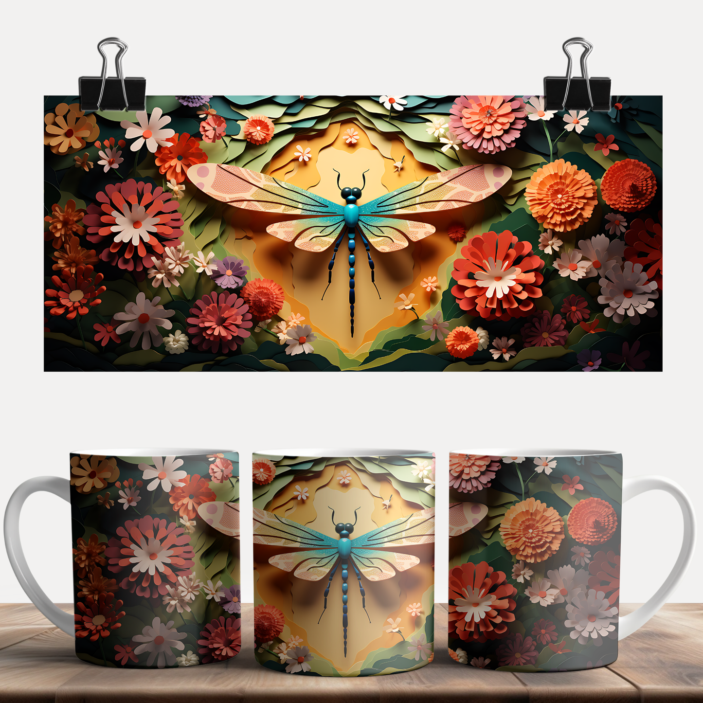 3D Dragon Fly Mug