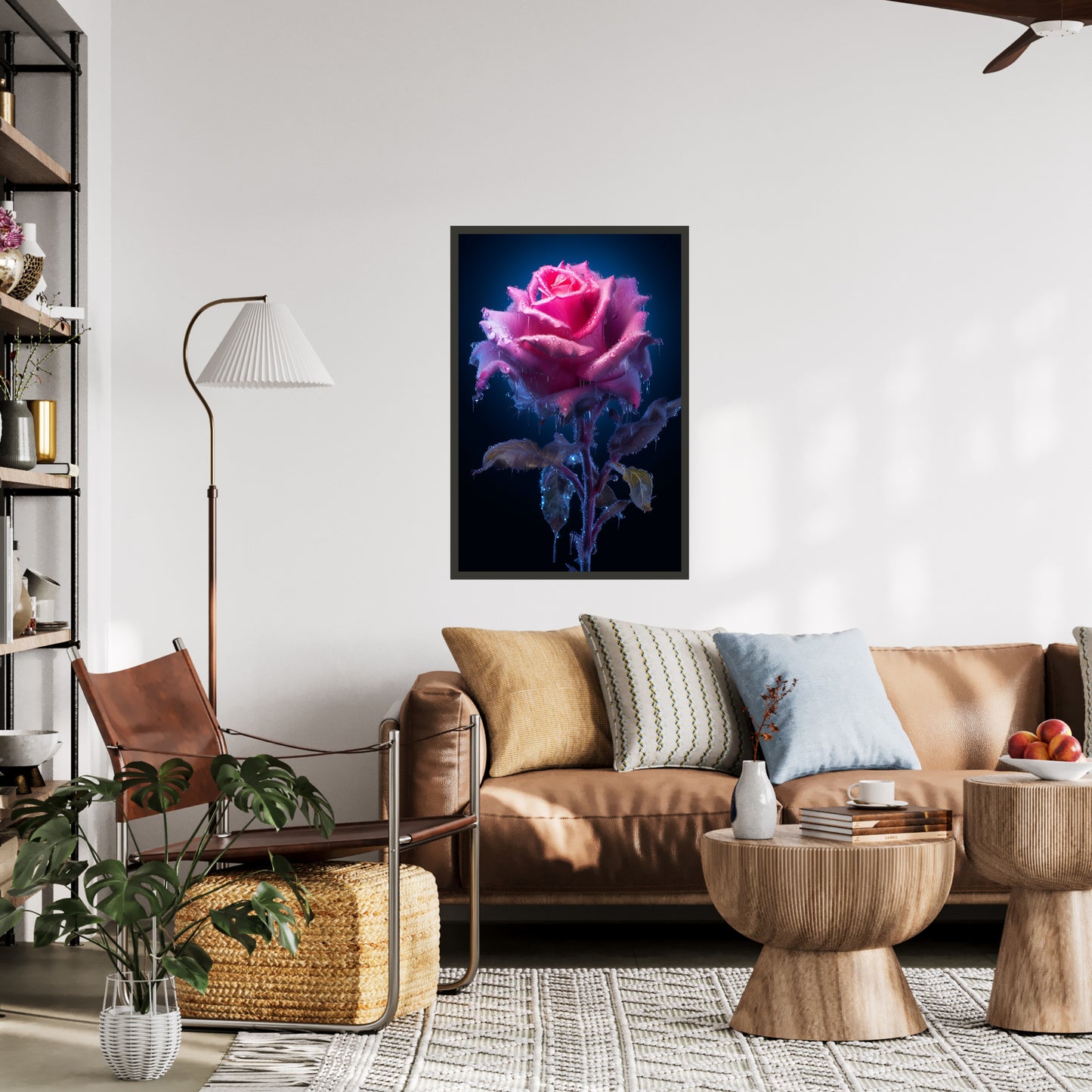 Beautiful Winter Color Rose Painting Wall Art