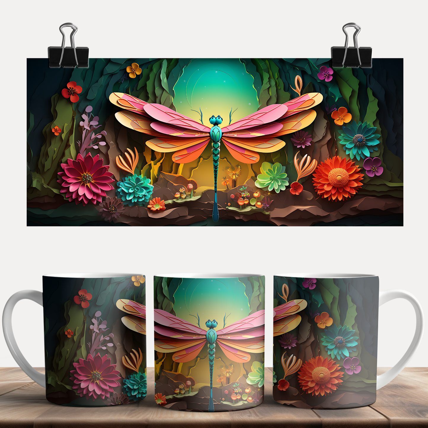 3D Dragon Fly Mug