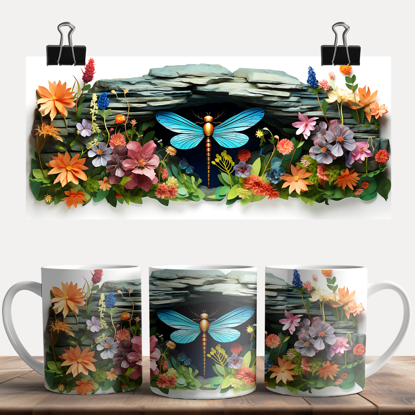 3D Dragon Fly Mug